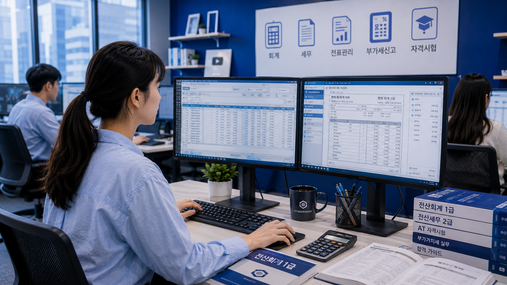 전산회계1급 전산세무2급 자격증 과정 대표 이미지